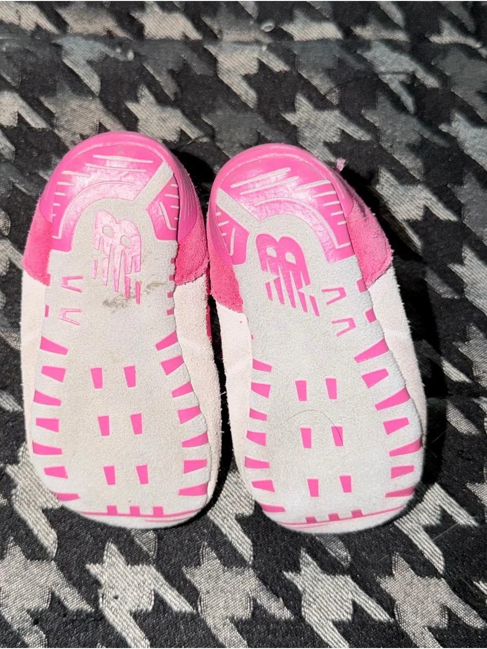 New Balance Pink & Cream Baby Walker Sneakers